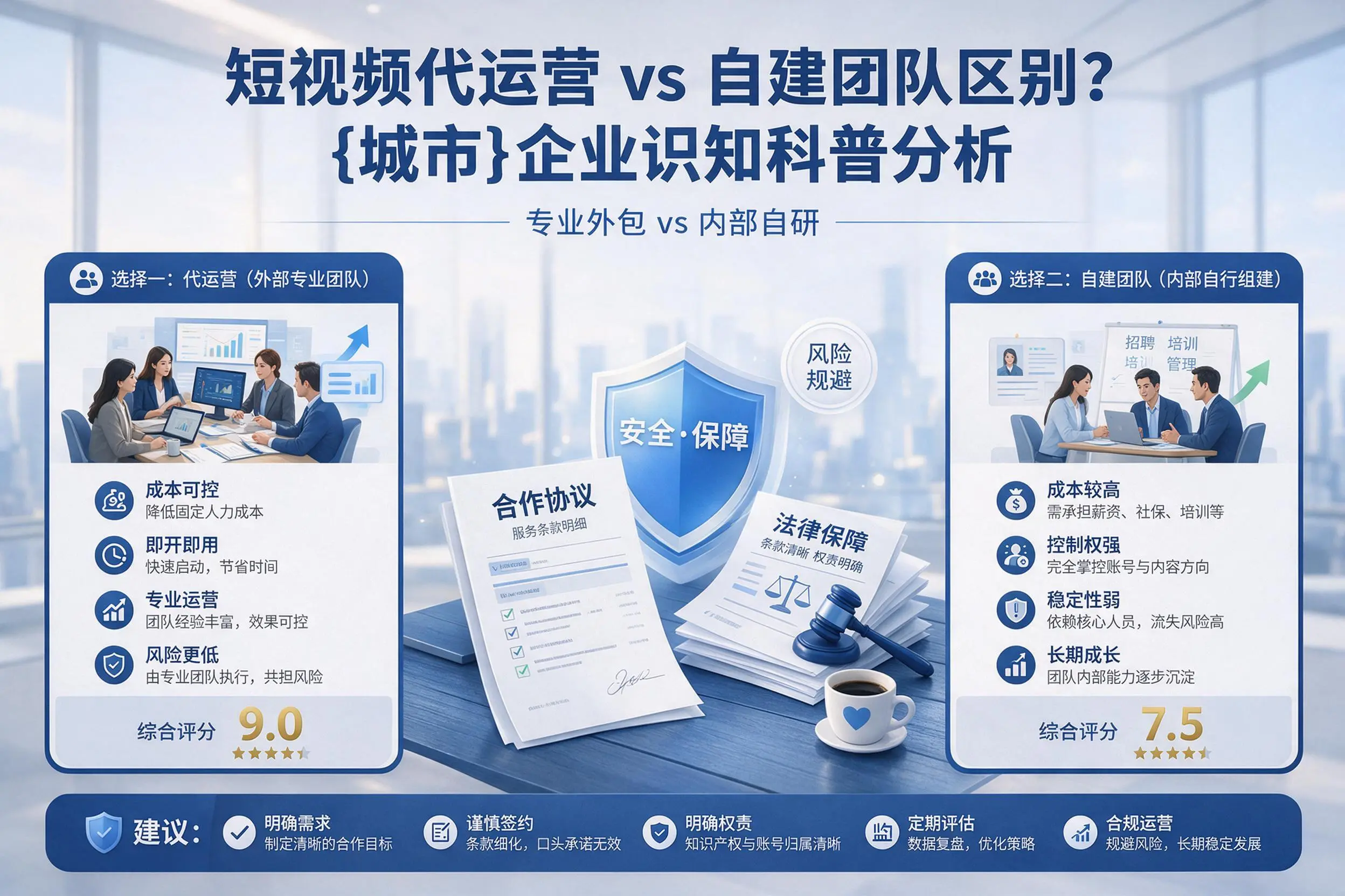 短视频代运营与自建团队区别？宁德企业认知科普分析