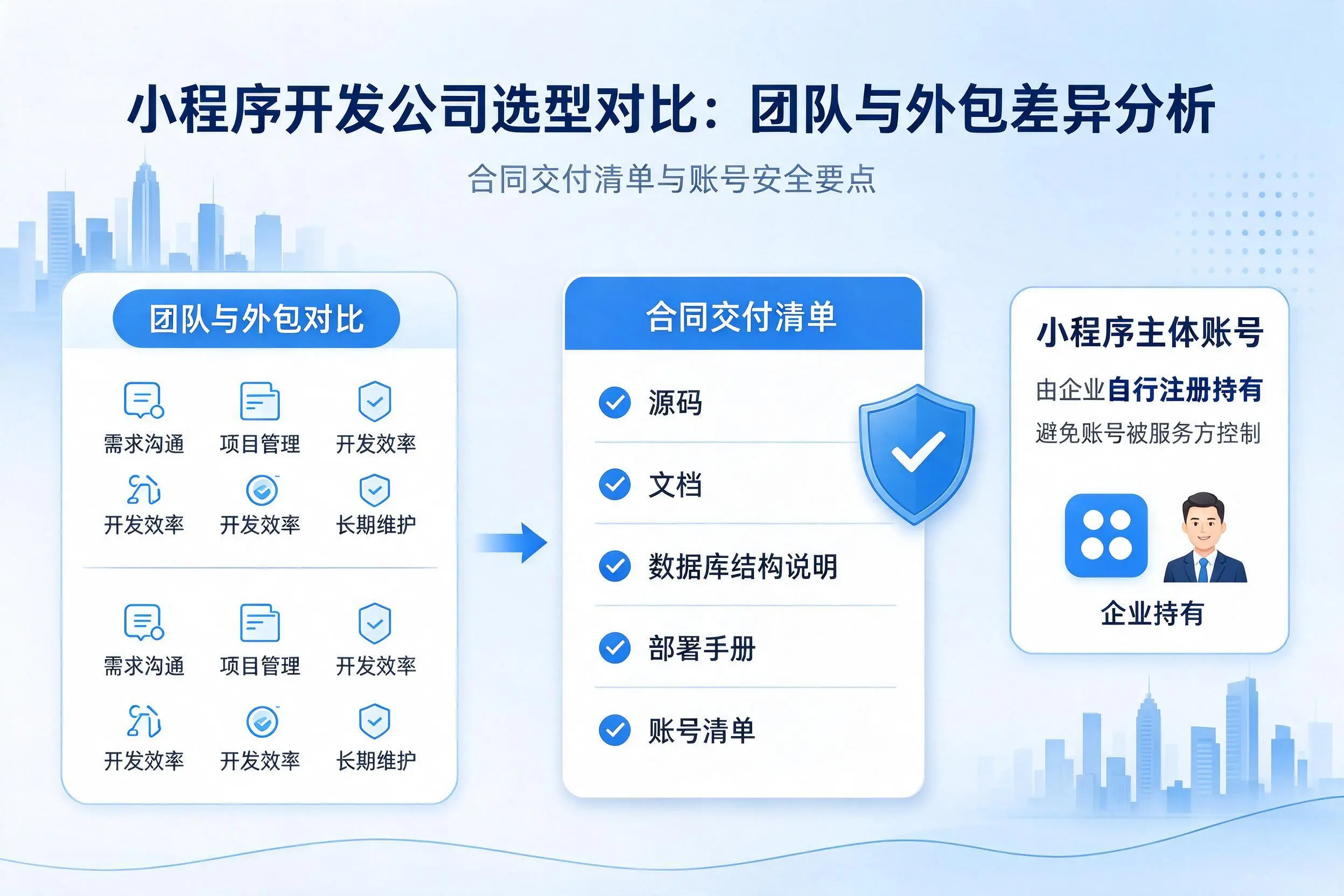 宁德小程序开发公司选型对比：团队与外包差异分析