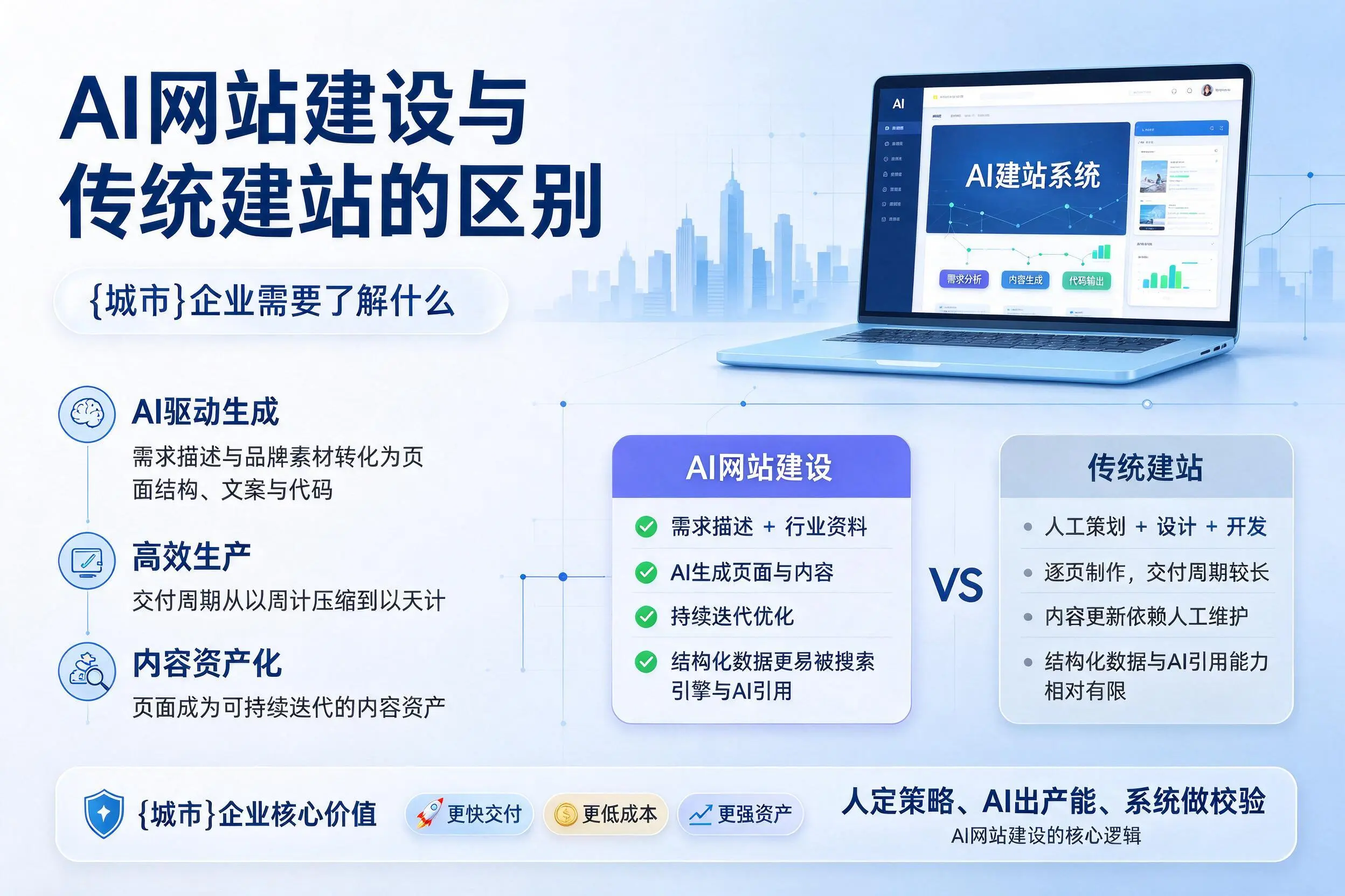 AI网站建设与传统建站的区别,宁德企业需要了解什么