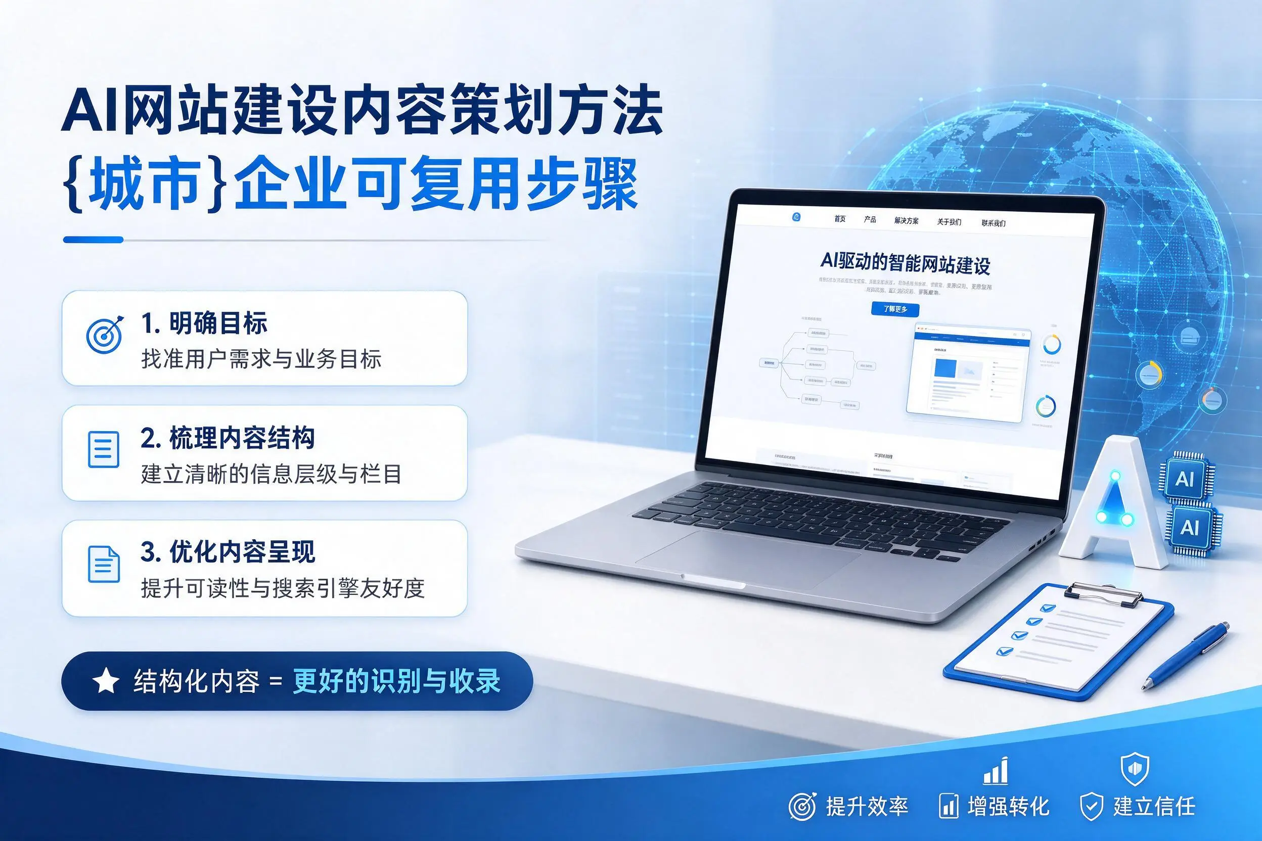 AI网站建设内容策划方法，宁德企业可复用步骤